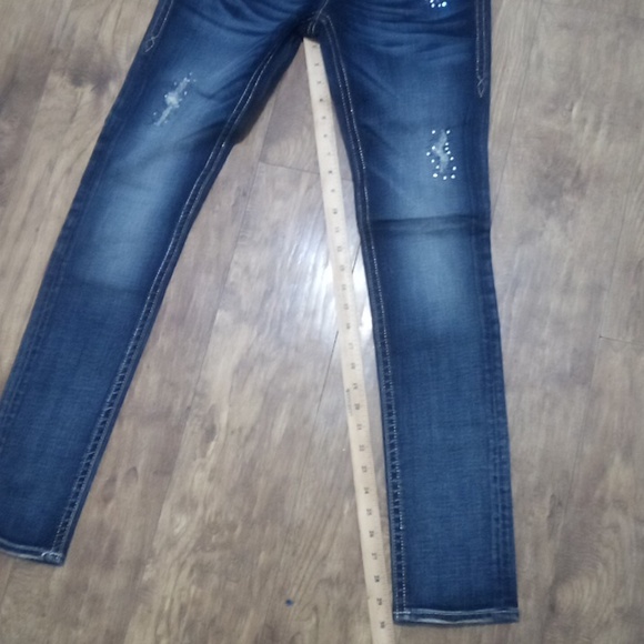 Rock Revival NWOT Women's 26 Skinny Johanna Bejeweled Rhinestones Distressed - Picture 12 of 13